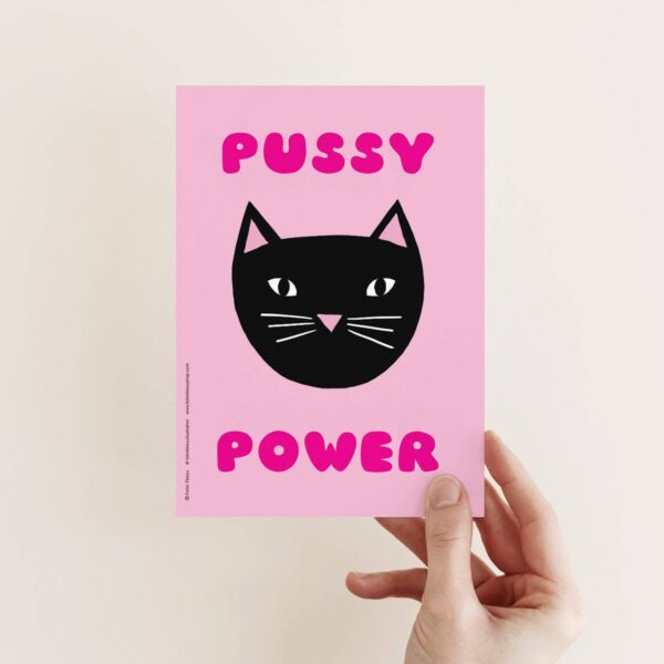 Postcard - Pussy power