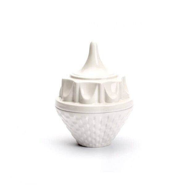 Samsurium Twinkle Hatter lid jar, white