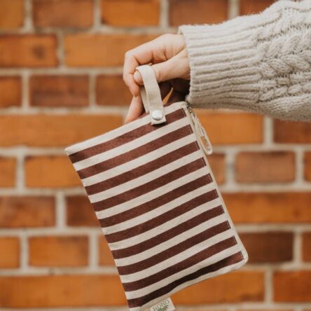 Striped brown - Pocket bag