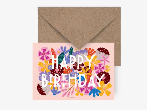 Postcard - Bloomy Birthday