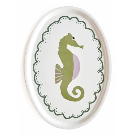 Seahorse Oval Serving Tray - 31x22cm