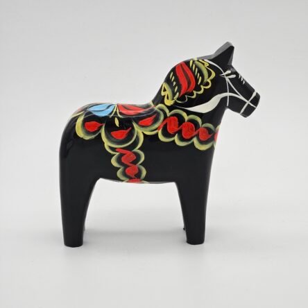 Dalahäst Svart 13 cm
