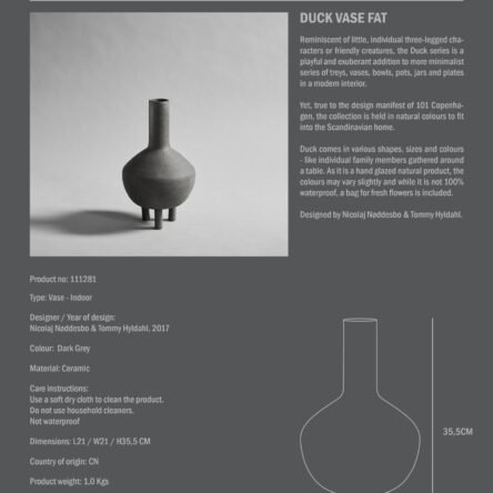 Duck vase fat grey - photo 2