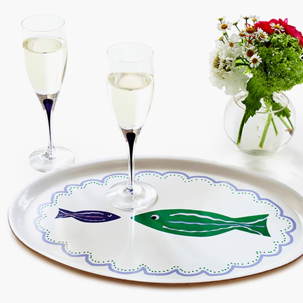 FISH FRIENDS Oval serving tray - 31x22cm - photo 2