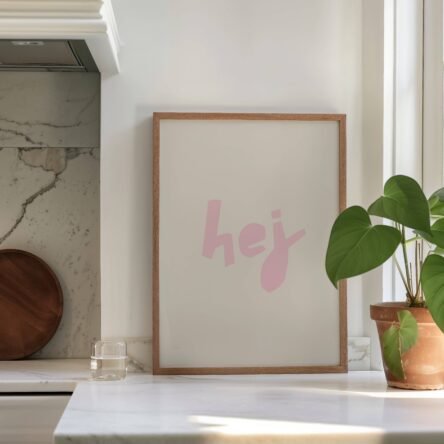 Hej poster Pink 13 x 18 cm - photo 5