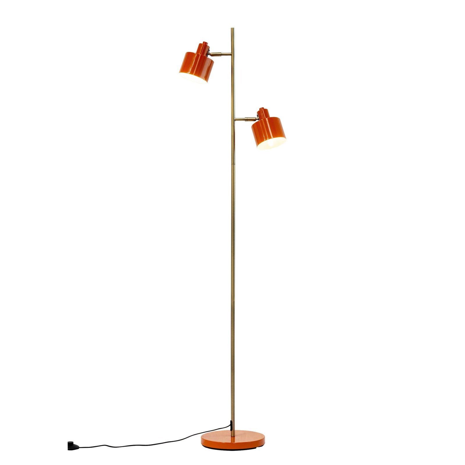 Lámpara de pie - Orange/ Brass