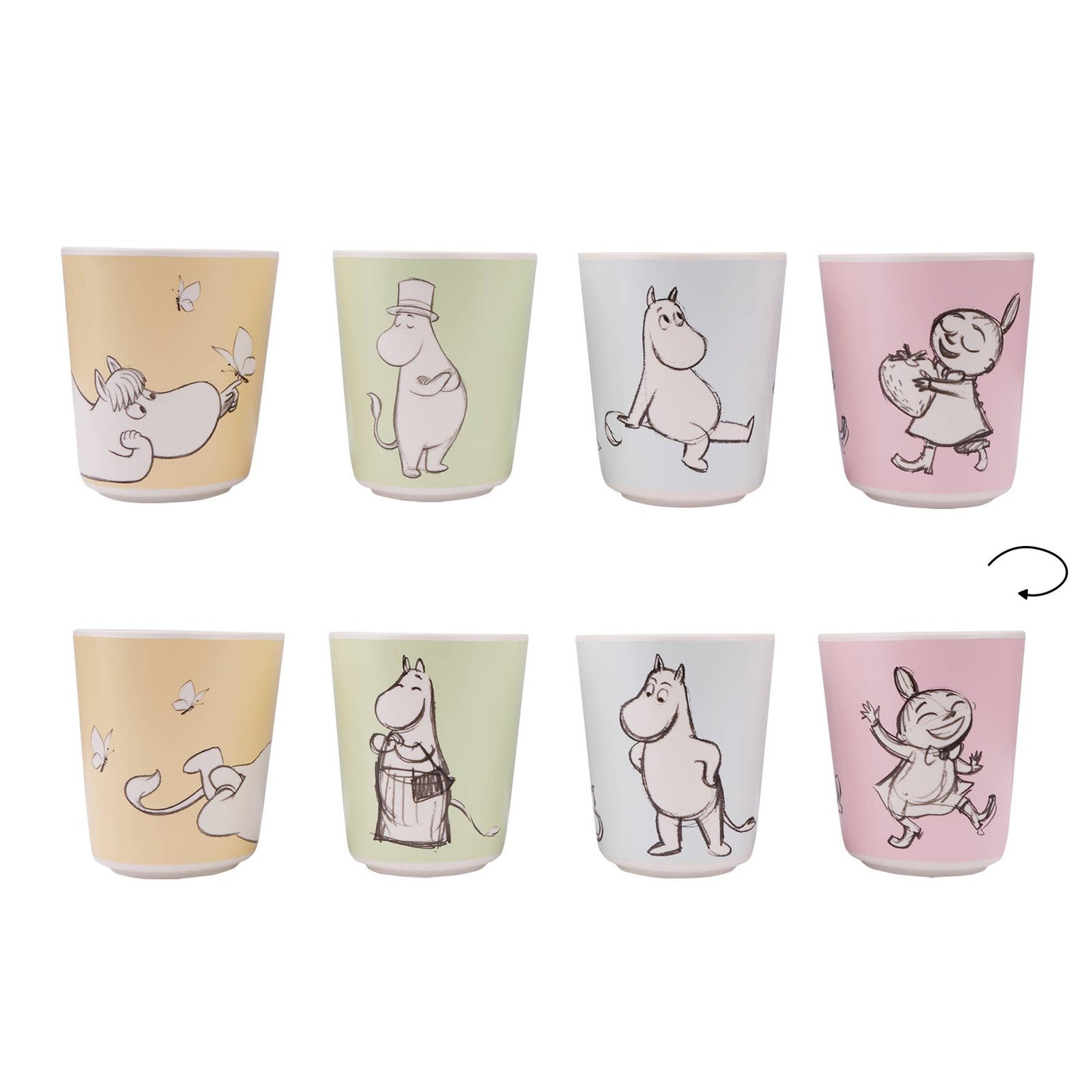 Moomin - 4 cups tumbler set