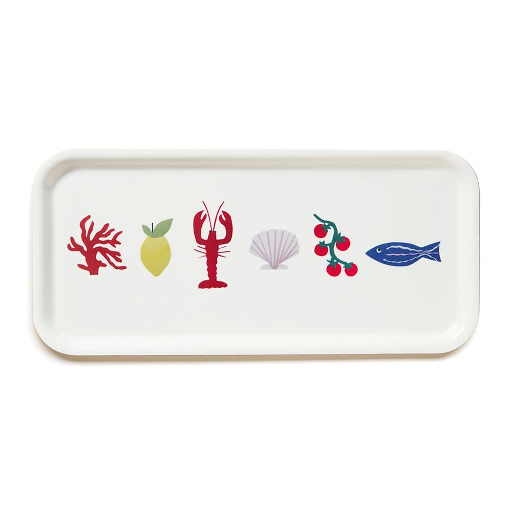 SEASIDE LUNCH Rectangular serving tray - 32x15 cm