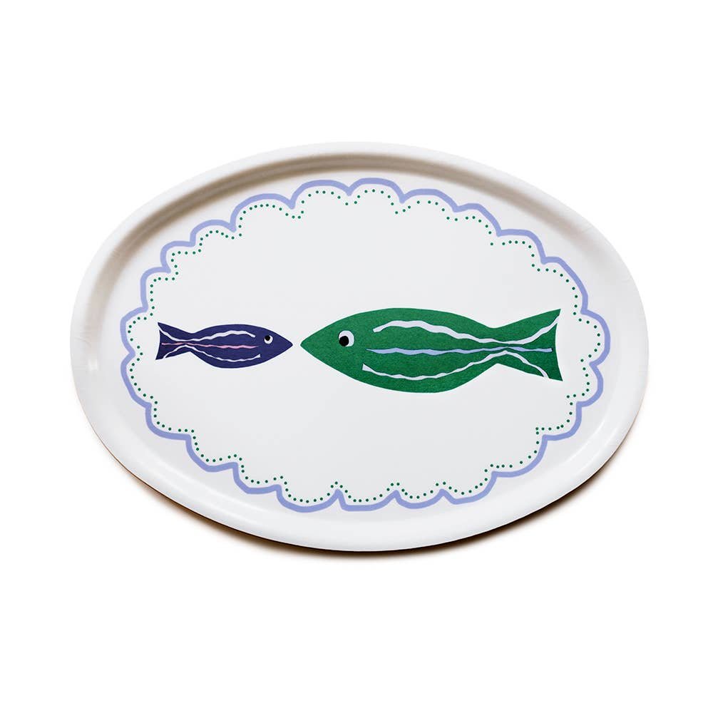 FISH FRIENDS Oval serving tray - 31x22cm