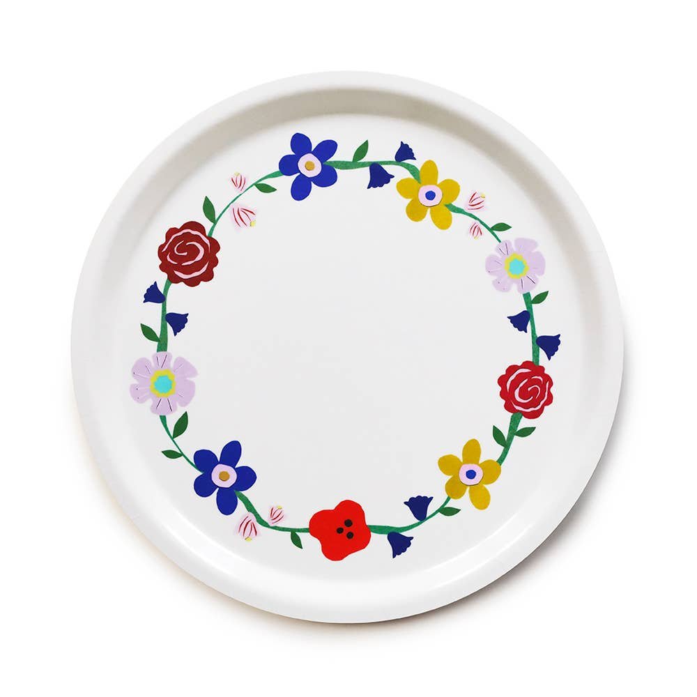 MIDSUMMER FLOWERS Round serving tray - 31 cm