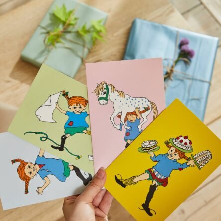 Pippi - Greeting Card with Envelope - Pink - photo 2