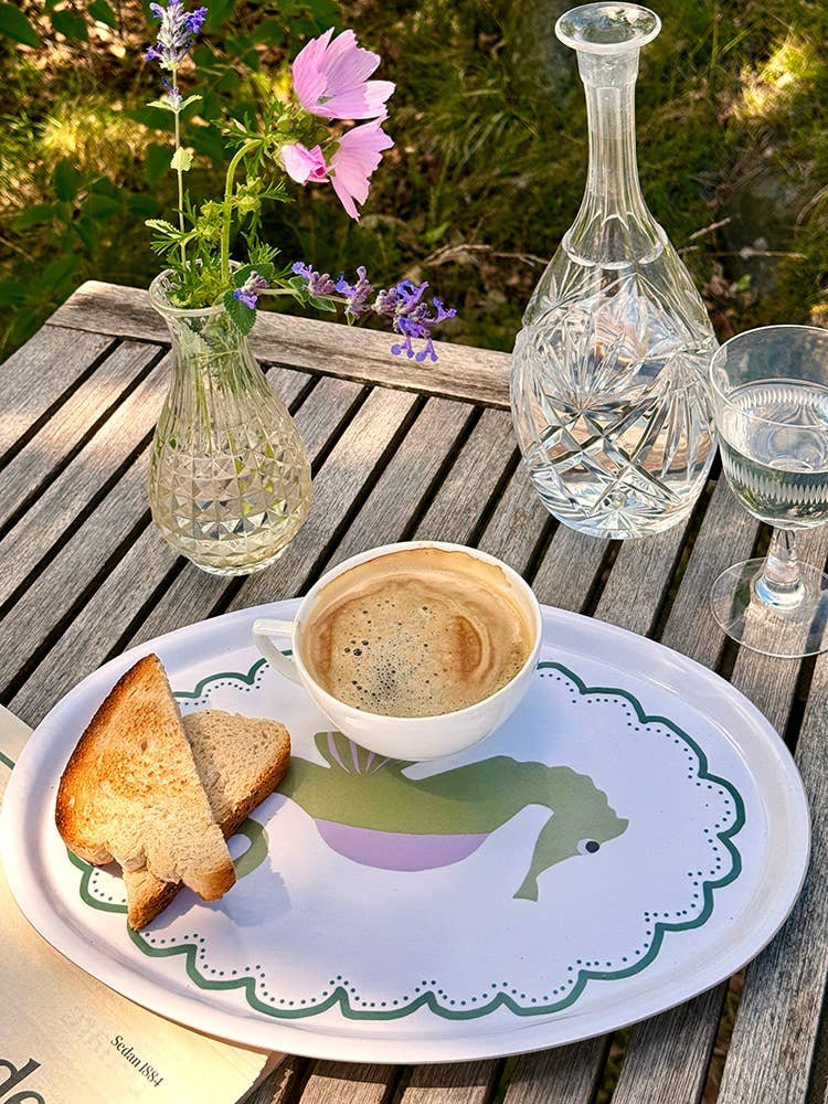 SEAHORSE Oval serving tray - 31x22cm