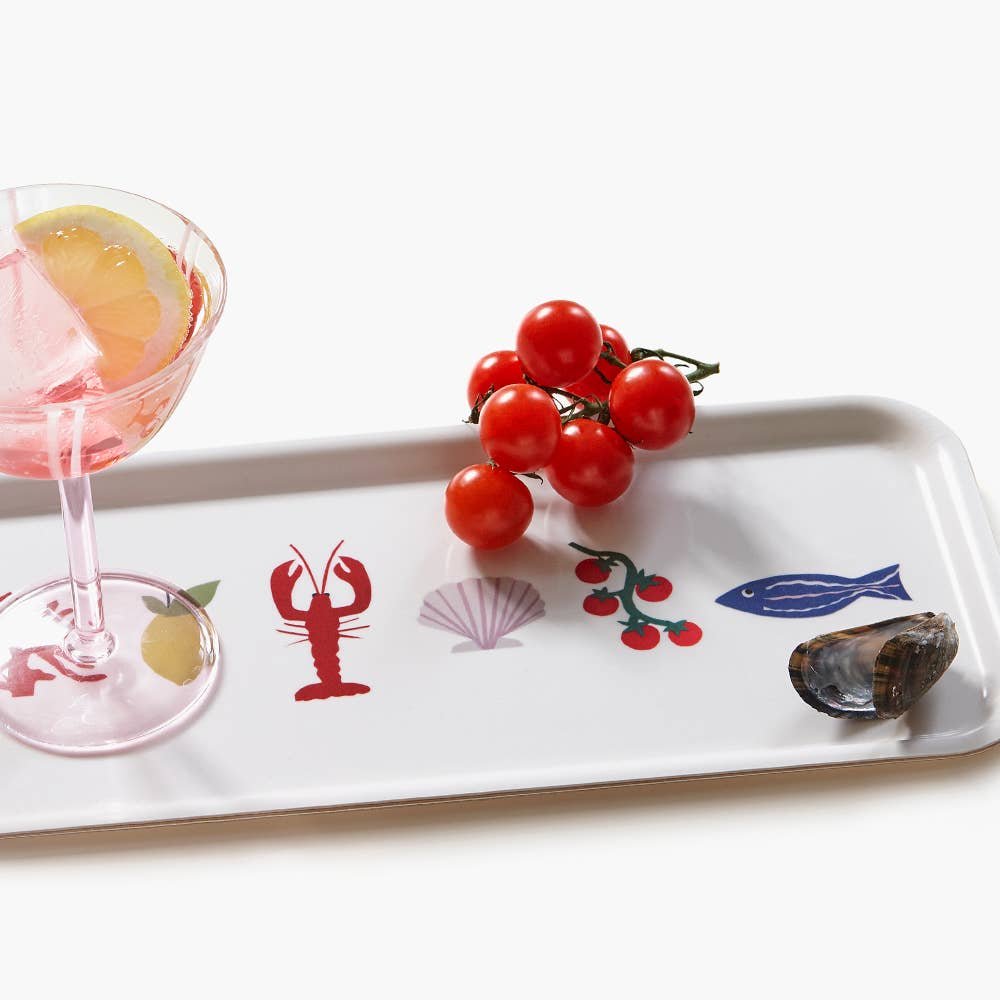 SEASIDE LUNCH Rectangular serving tray - 32x15 cm