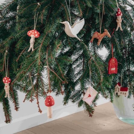 Set of 3 Christmas decors: Heart, elf & candy cane